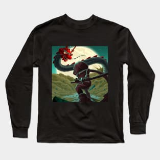 DRAGON VS NINJA Long Sleeve T-Shirt